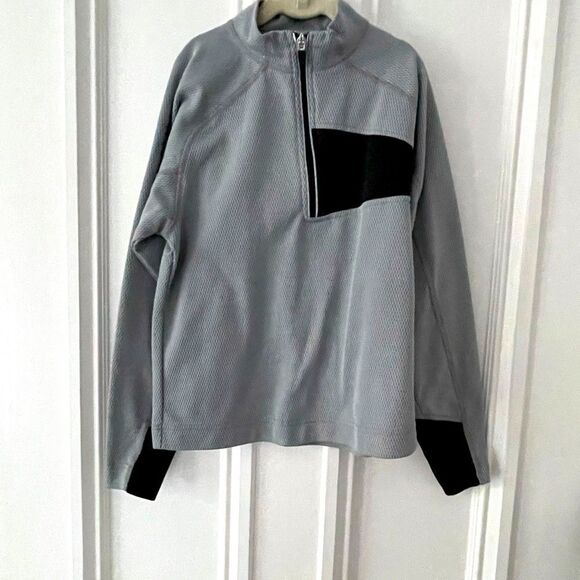 Obermeyer gray/black mid weight quarter zip top 10-12 - Picture 1 of 5